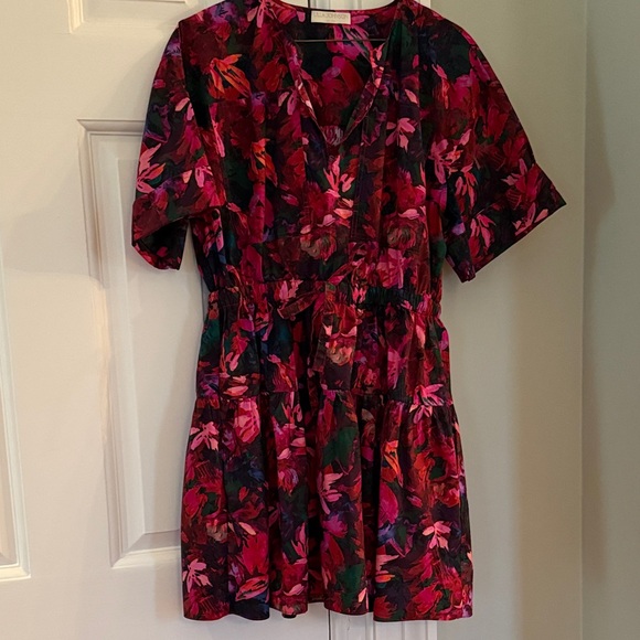 Ulla Johnson Short Red and Pink Floral Dress - Picture 3 of 3